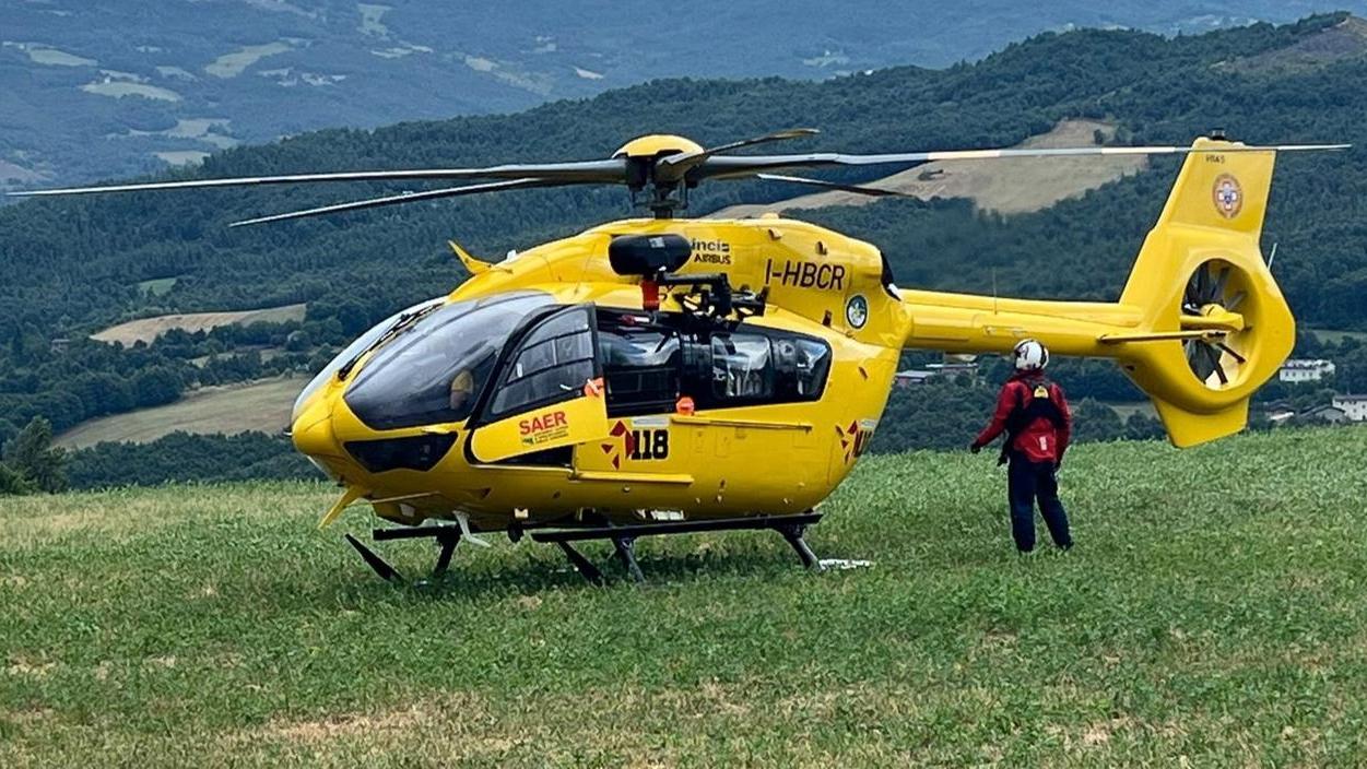 L'uomo è stato portato in elicottero a Baggiovara (foto d'archivio)