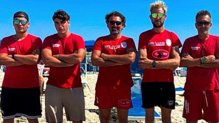 Da sin: Giulio Baldini, Alessandro Marandella, Piero Del Pistoia, Fabrizio Fazzi e Domenico Casella