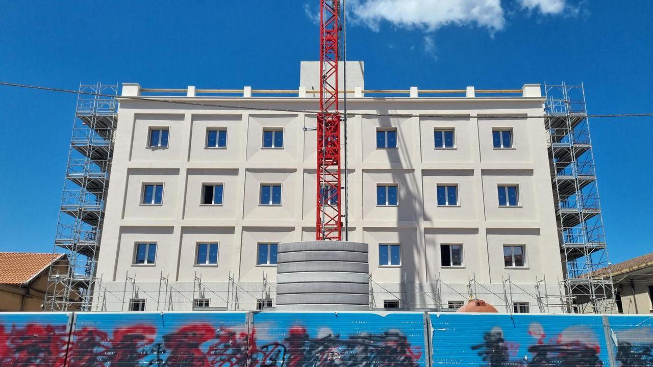 Sassari il cantiere dell'ex Hotel Turritania in Porta Sant'Antonio