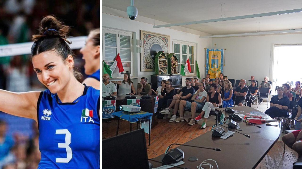 Carlotta Cambi e il pubblico in Comune a Montopoli