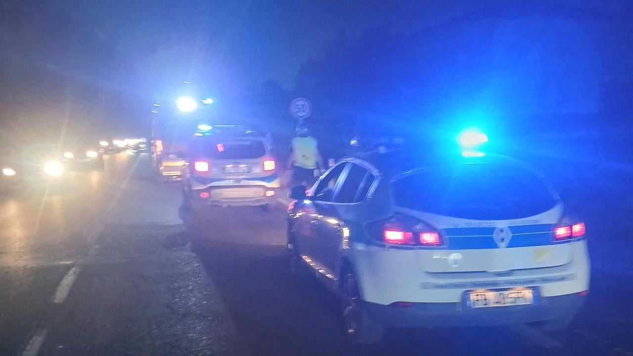 Polizia locale e 118 sul luogo dell'incidente