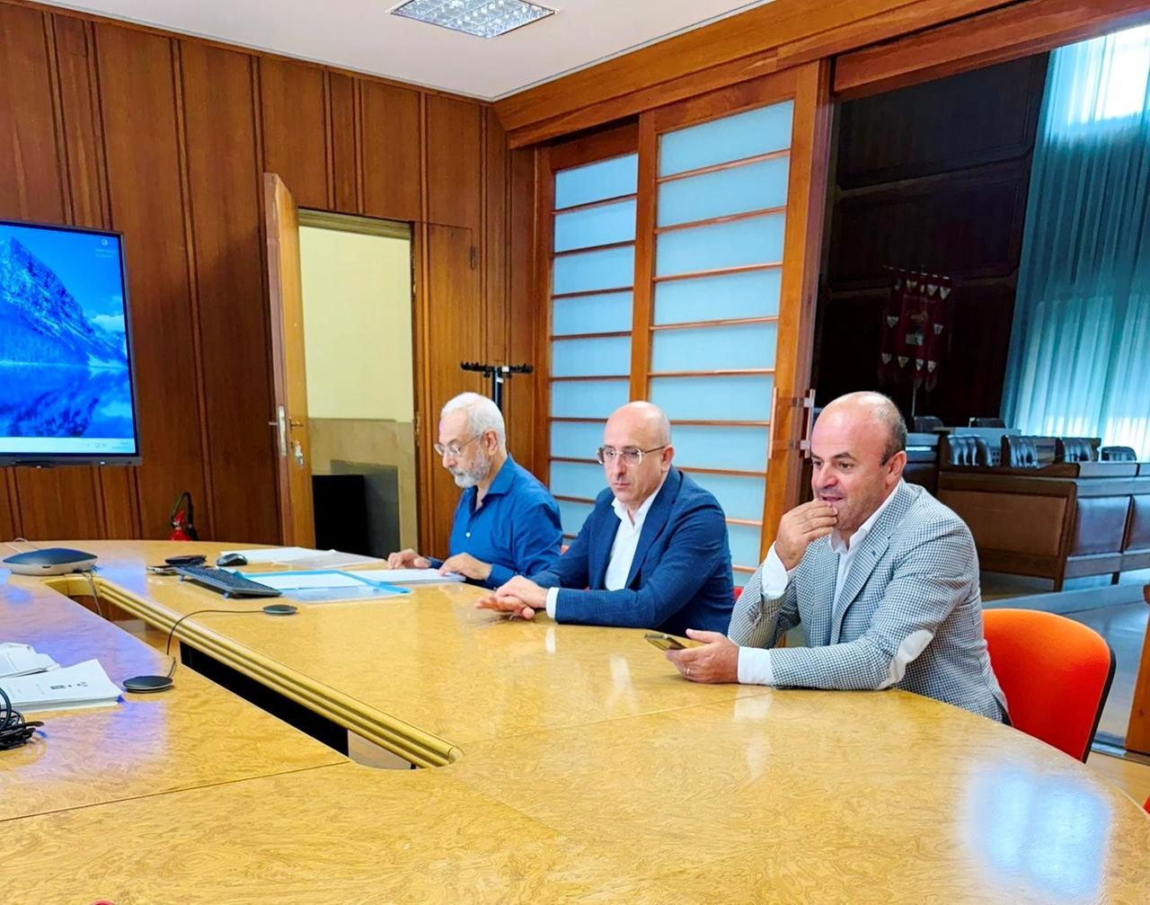 
	Da destra a sinistra: Giuseppe Ciccolini, Emiliano Fenu e Domenico Cabula

