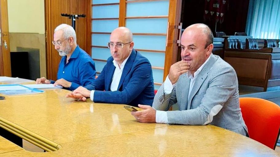 Da destra a sinistra: Giuseppe Ciccolini, Emiliano Fenu e Domenico Cabula