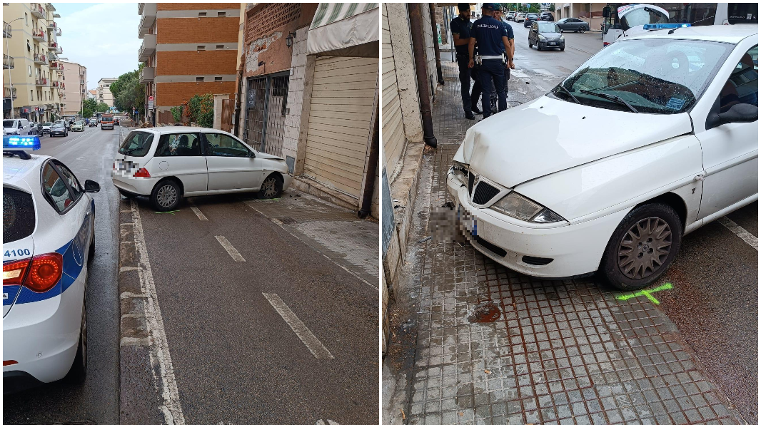 Sassari, perde il controllo dell’auto e si schianta contro la facciata di una casa