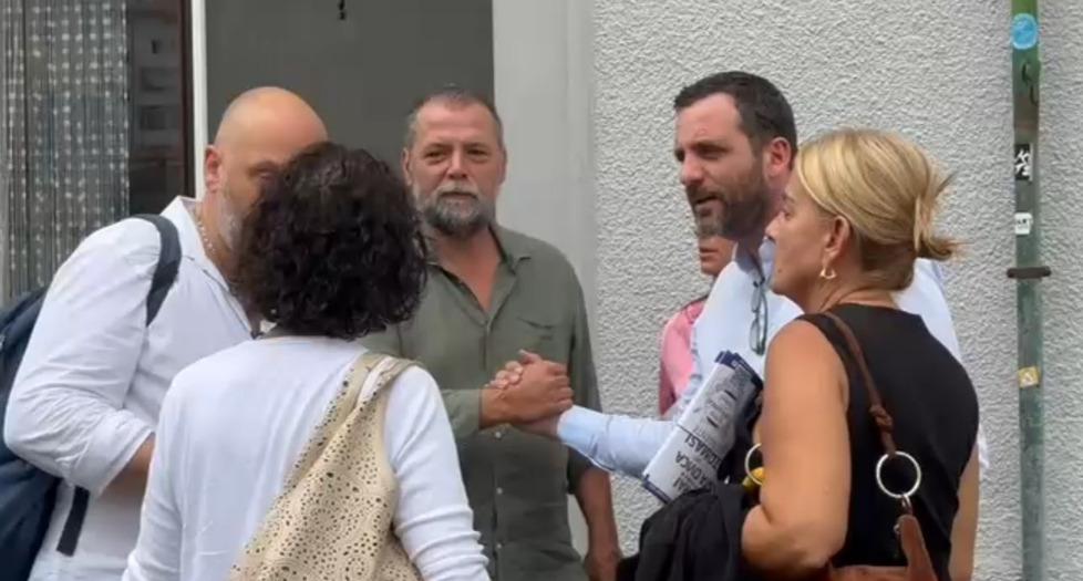 
	Alessandro Tomasi&nbsp;e&nbsp;Simone Lenzi durante la visita a Livorno

