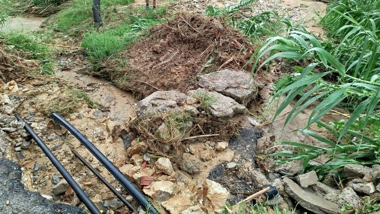 
	Uno smottamento nella zona di Val di Denari

