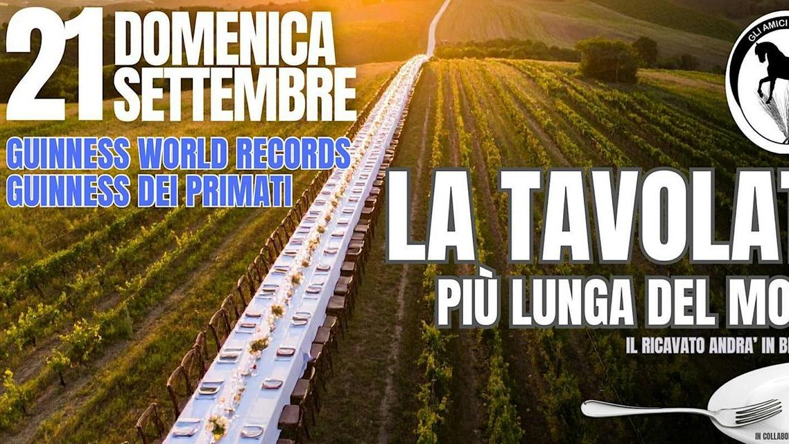 A Scandiano si tenta la tavolata più lunga del mondo: obiettivo entrare nei Guinnes dei primati
