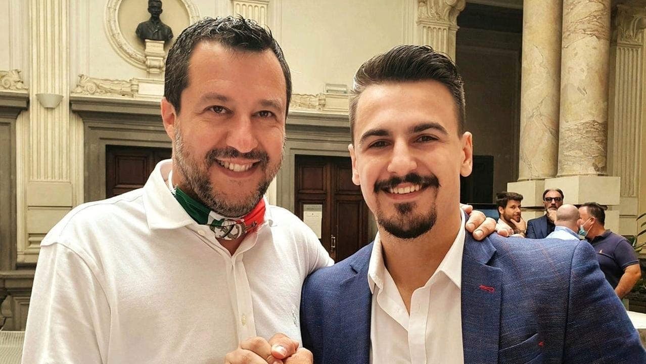 Claudiu Stanasel con Matteo Salvini