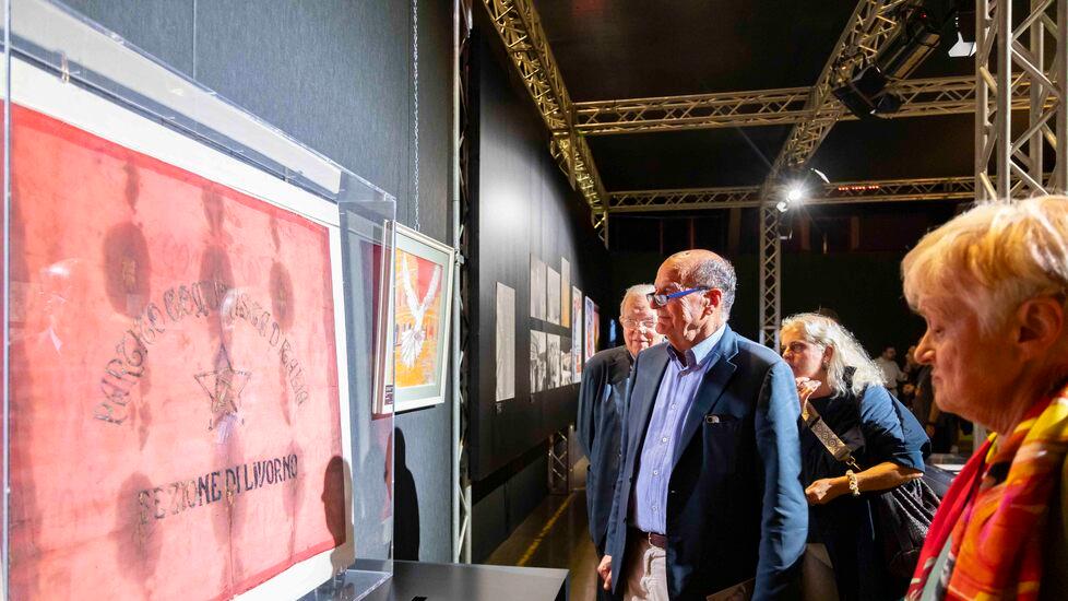 Bersani durante la mostra