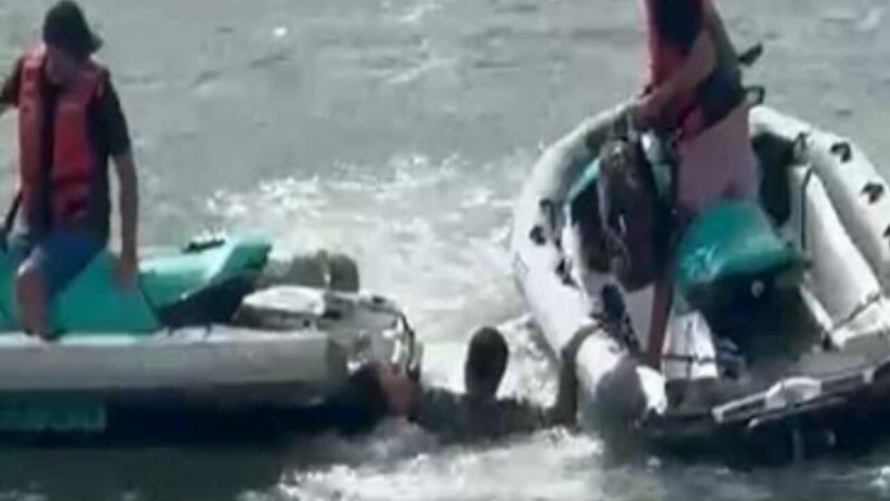 L'uomo ripescato in mare