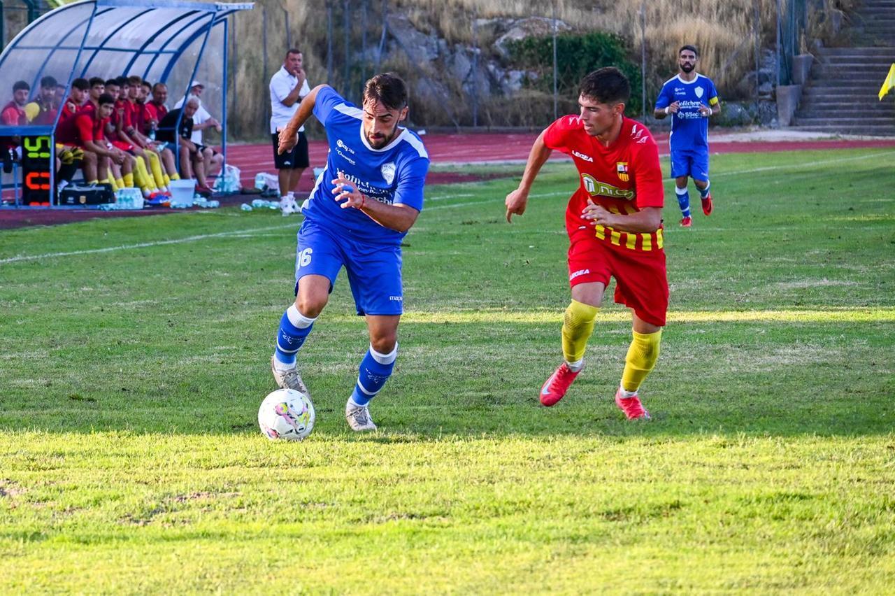 
	Un momento della gara di&nbsp;Coppa Italia tra Tempio e Calangianus

