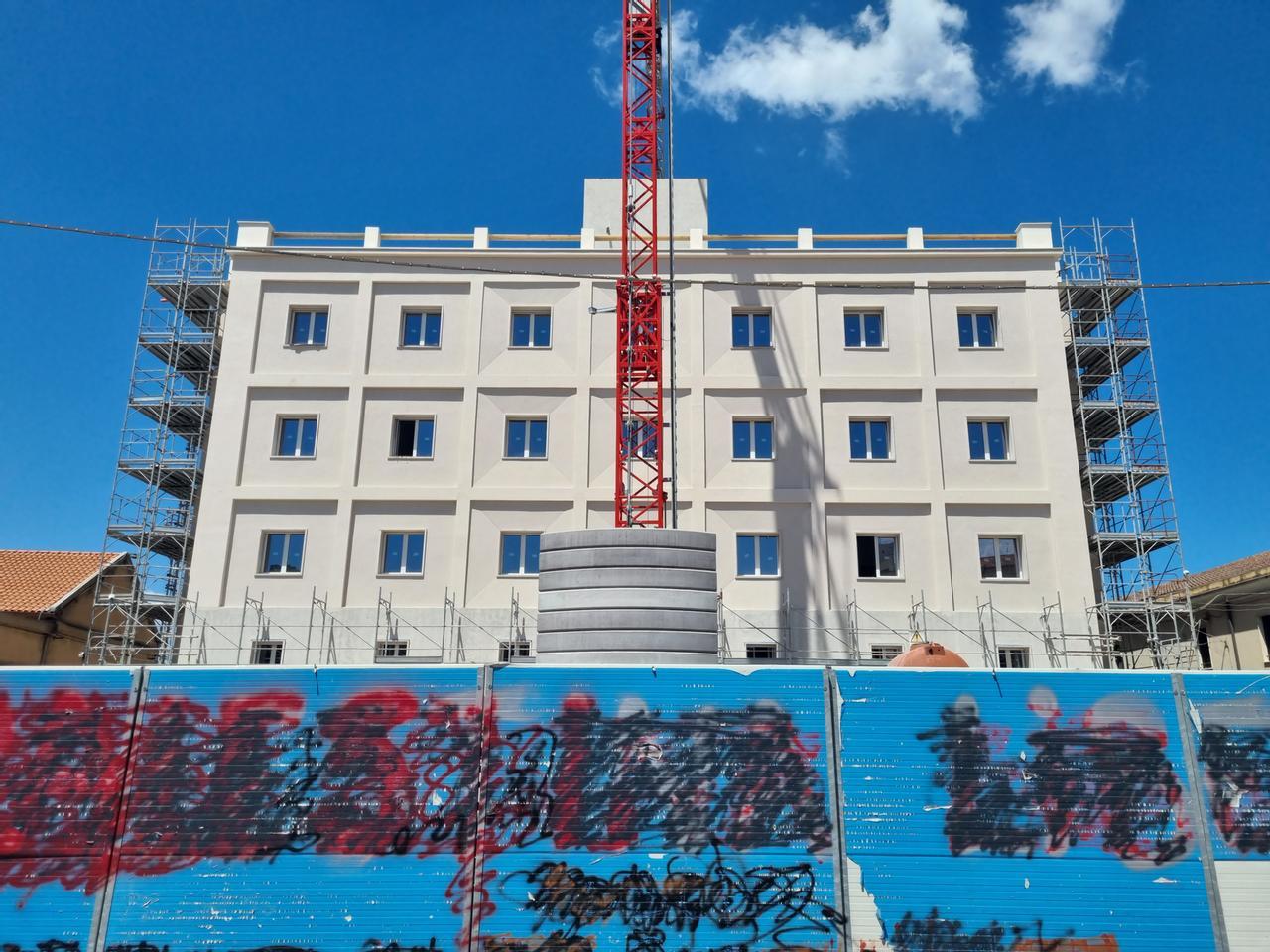 Sassari il cantiere dell'ex Hotel Turritania in Porta Sant'Antonio