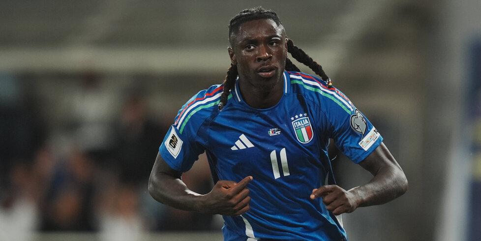 Kean in maglia azzurra