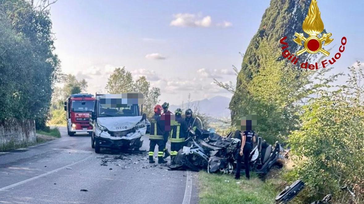 I mezzi coinvolti nell'incidente