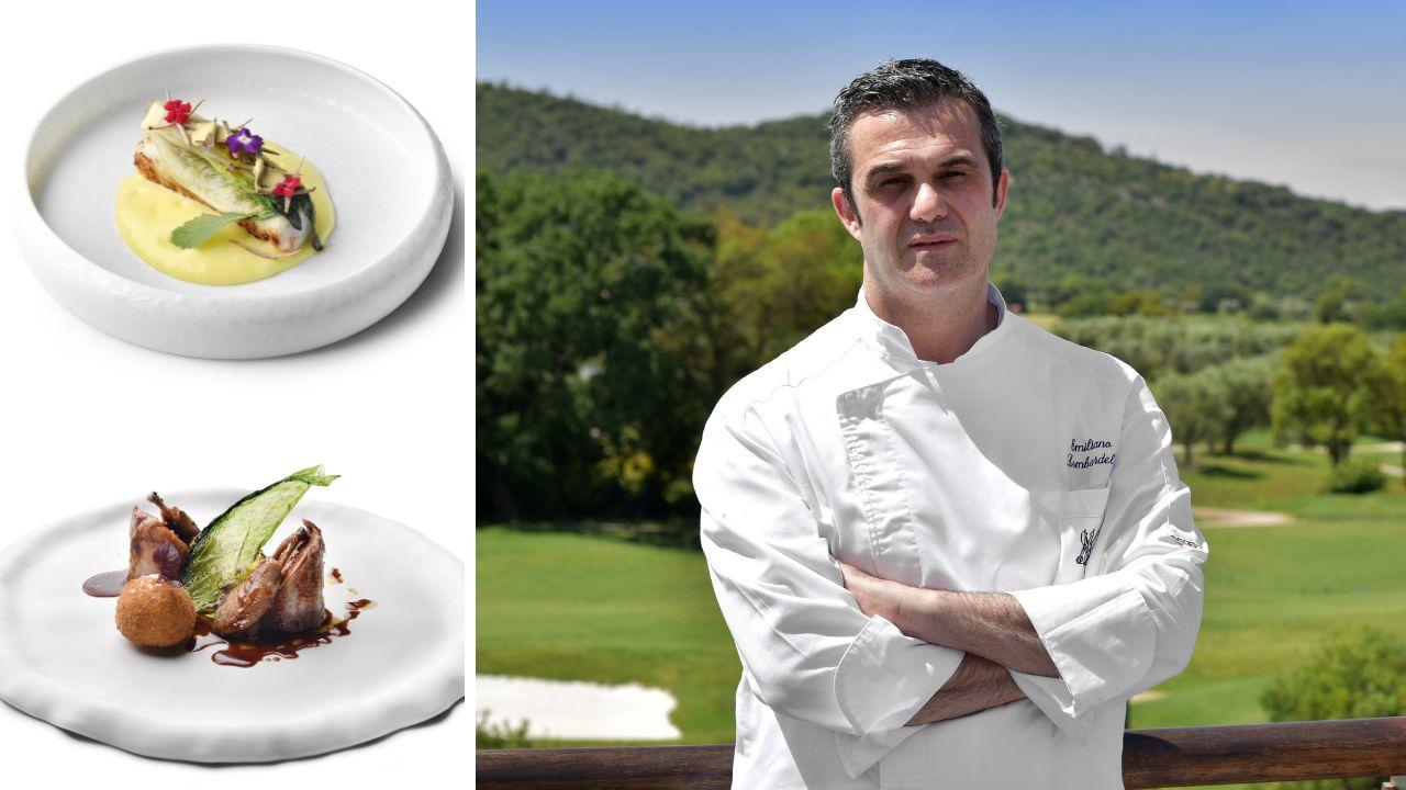 Due piatti proposti dalla cucina raffinata del ristorante e lo chef del Dama Dama