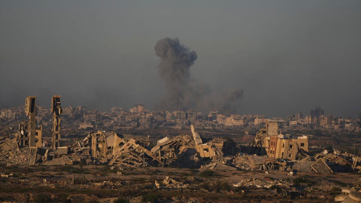 Macerie a Gaza (foto Lapresse)