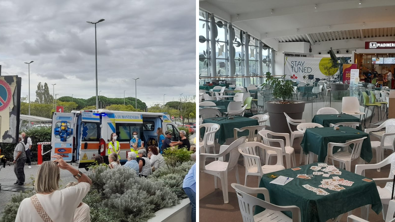 La sala allestita per il torneo di burraco