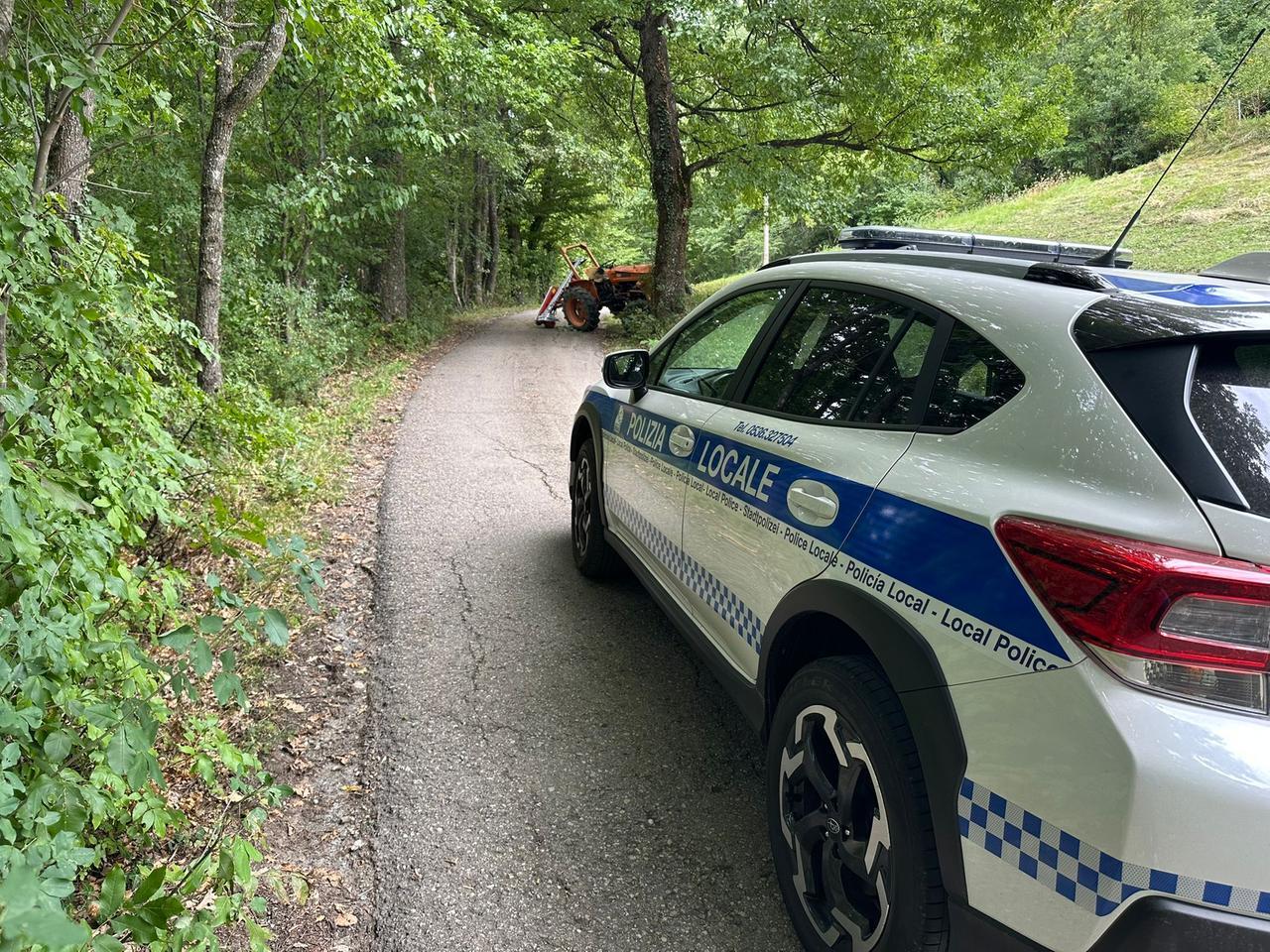 
	La polizia locale sul luogo dell'incidente

