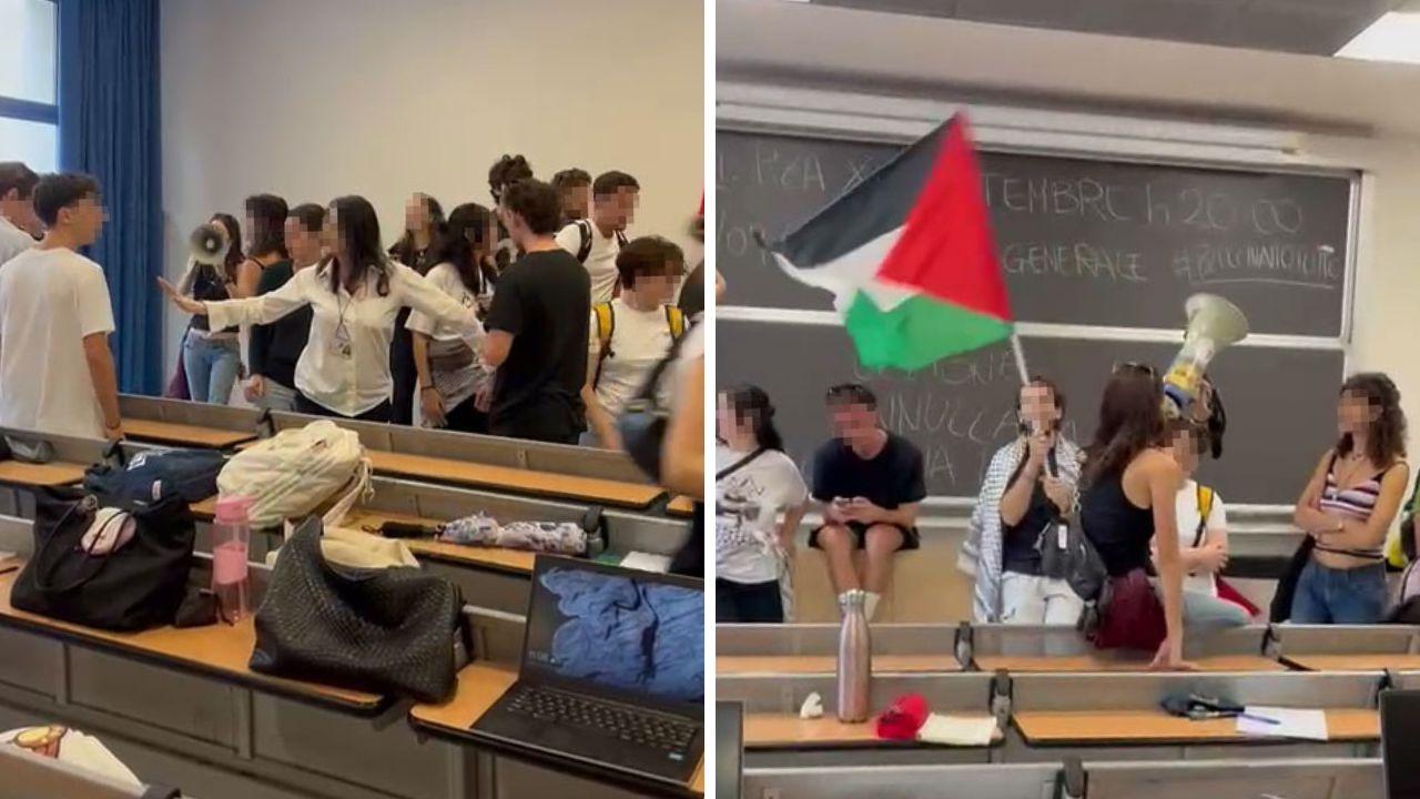 Il parapiglia in aula