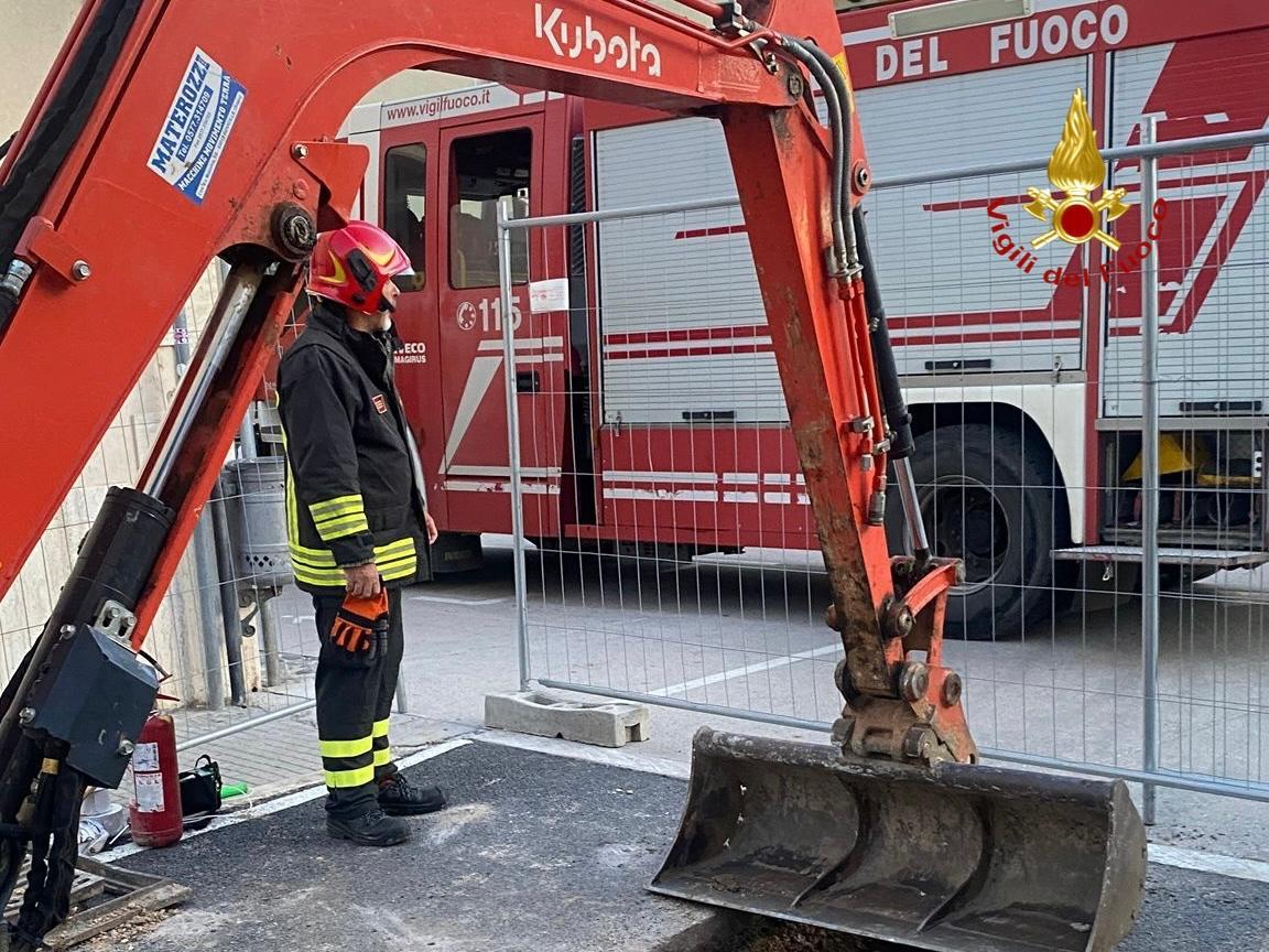 
	L'intervento dei vigili del fuoco

