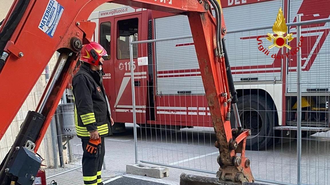 L'intervento dei vigili del fuoco