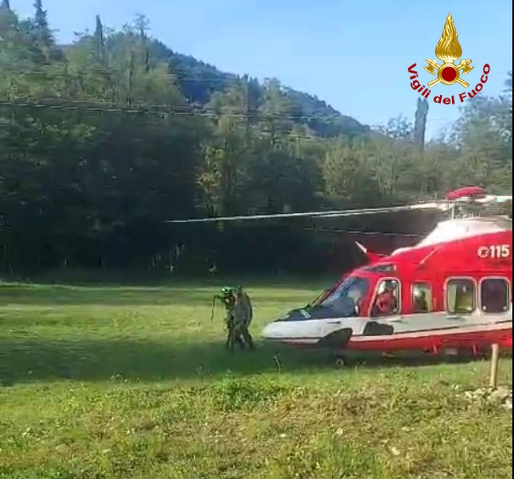 
	L'elicottero dei vigili del fuoco

