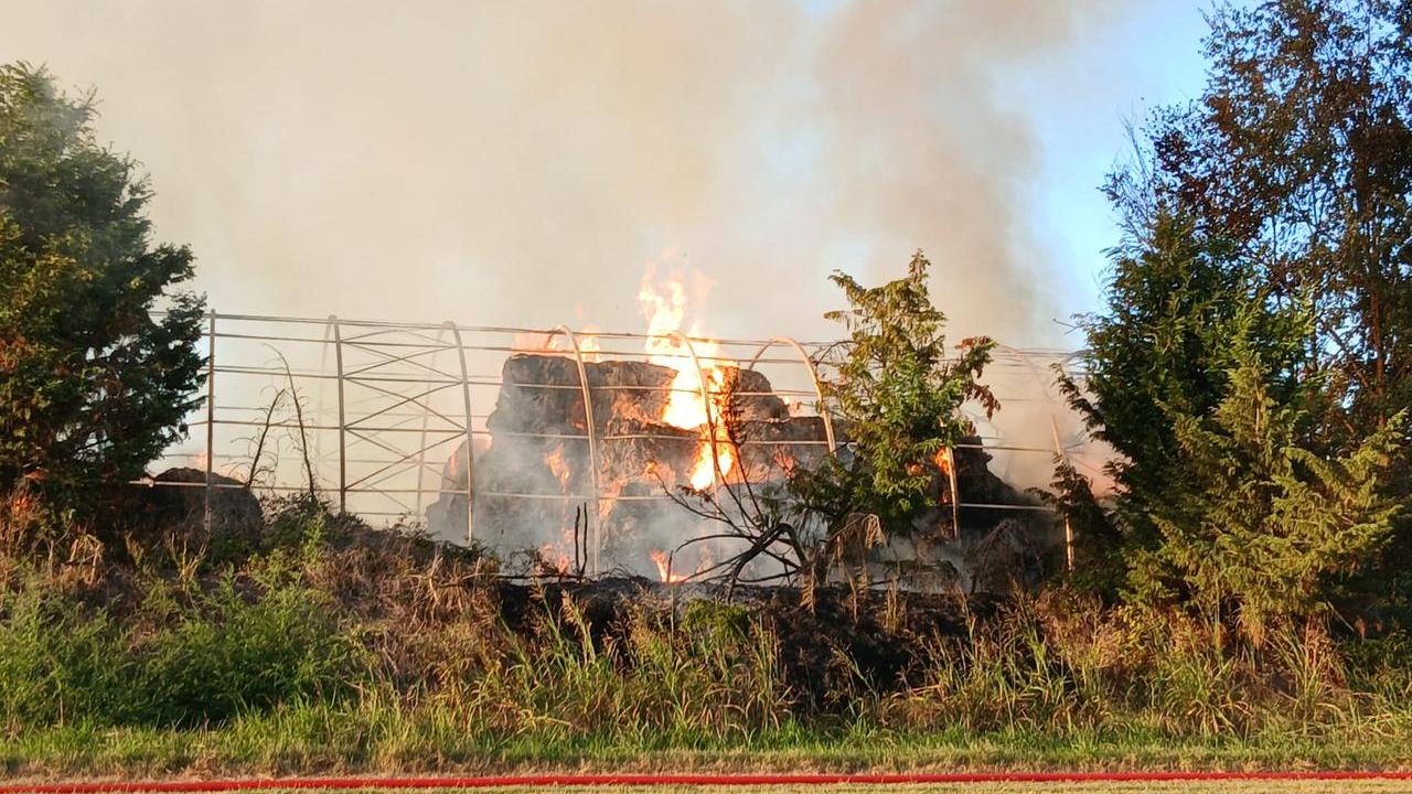L'incendio a Campogalliano
