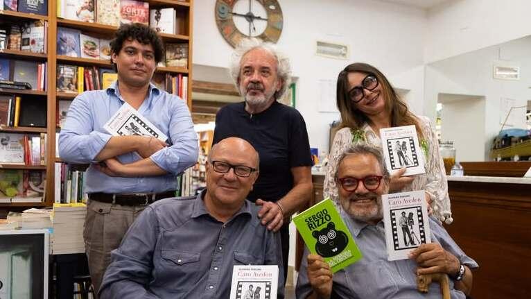 I titolari con Oliviero Toscani