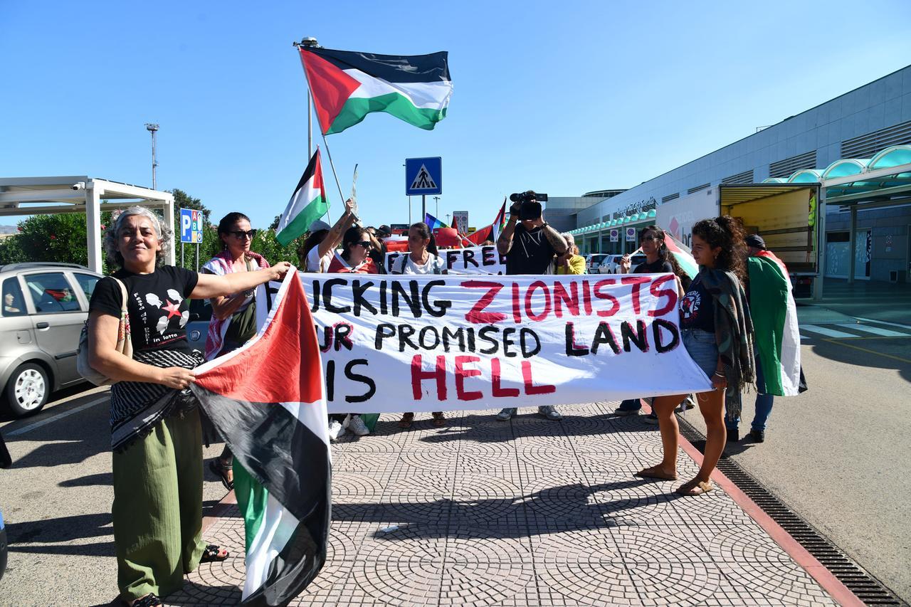 Olbia, sciopero e corteo pro Palestina nelle strade della città