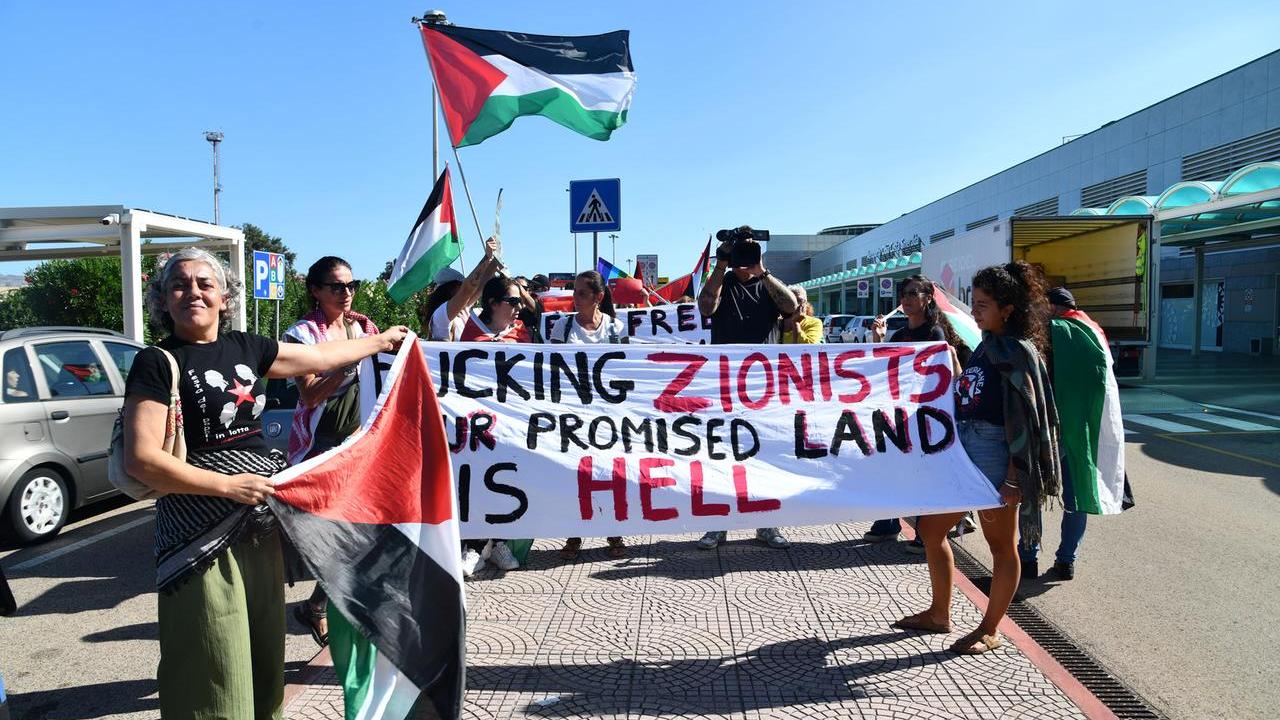 Olbia, sciopero e corteo pro Palestina nelle strade della città