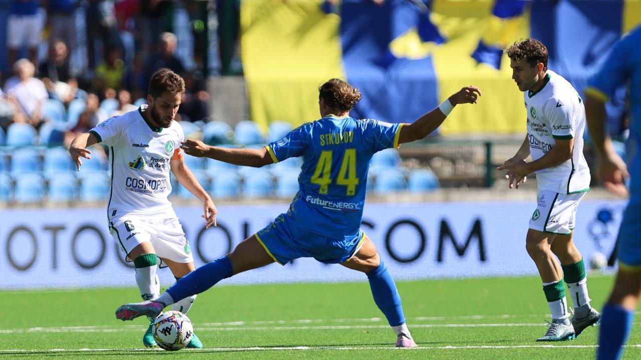 Un'azione del match