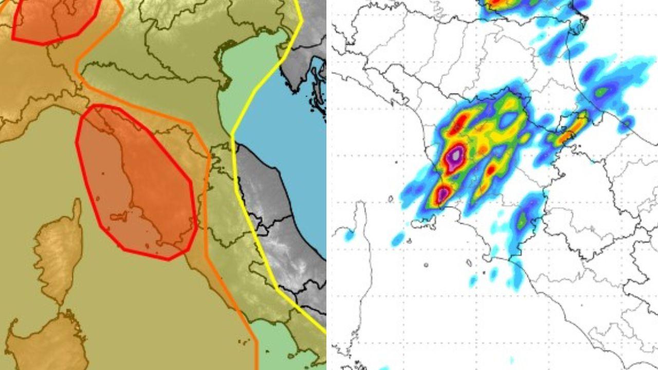 
	Le mappe che indicano le zone a rischio per la giornata di luned&igrave; 22 settembre

