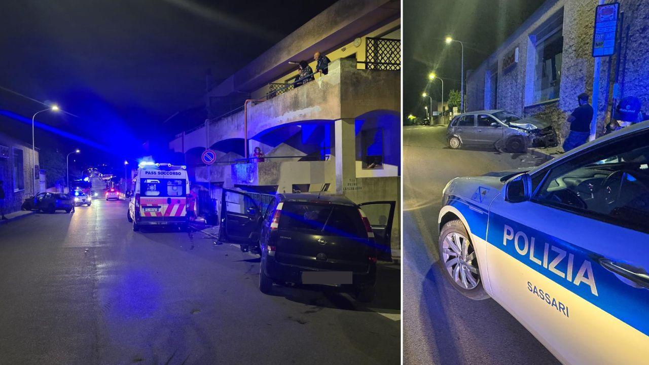 Mancata precedenza all’incrocio, auto contro il muro: due feriti