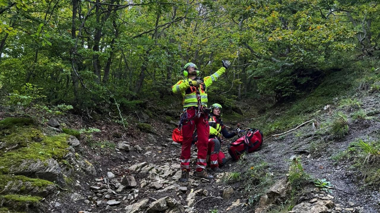 
	Il medico del 118 sbarcato dall'elicottero


