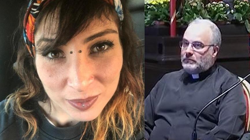 Cinzia Pinna e don Paolo Pala
