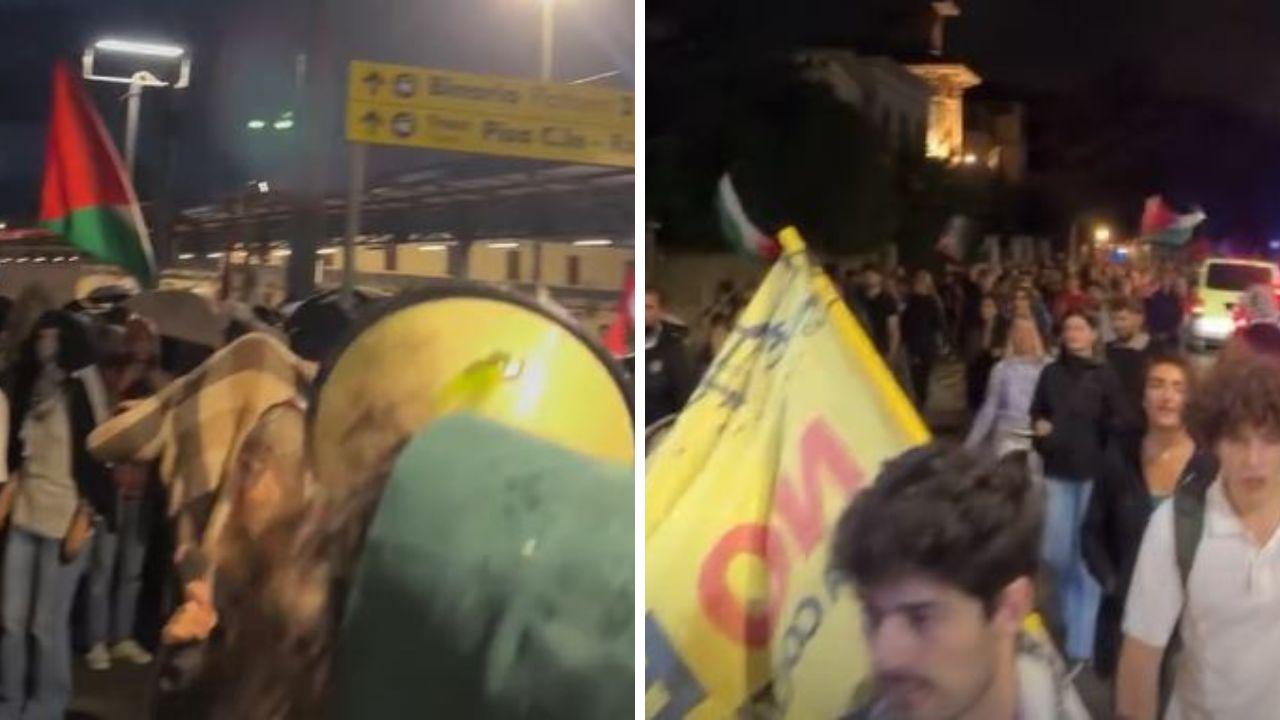 
	Due momenti della protesta (immagini dalla pagina Ig studentxpalestina)

