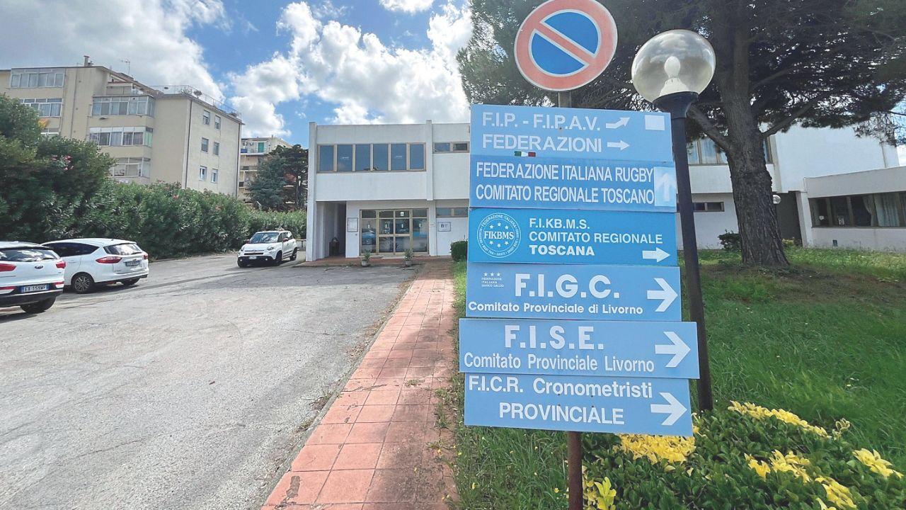 La sede del Coni a Livorno