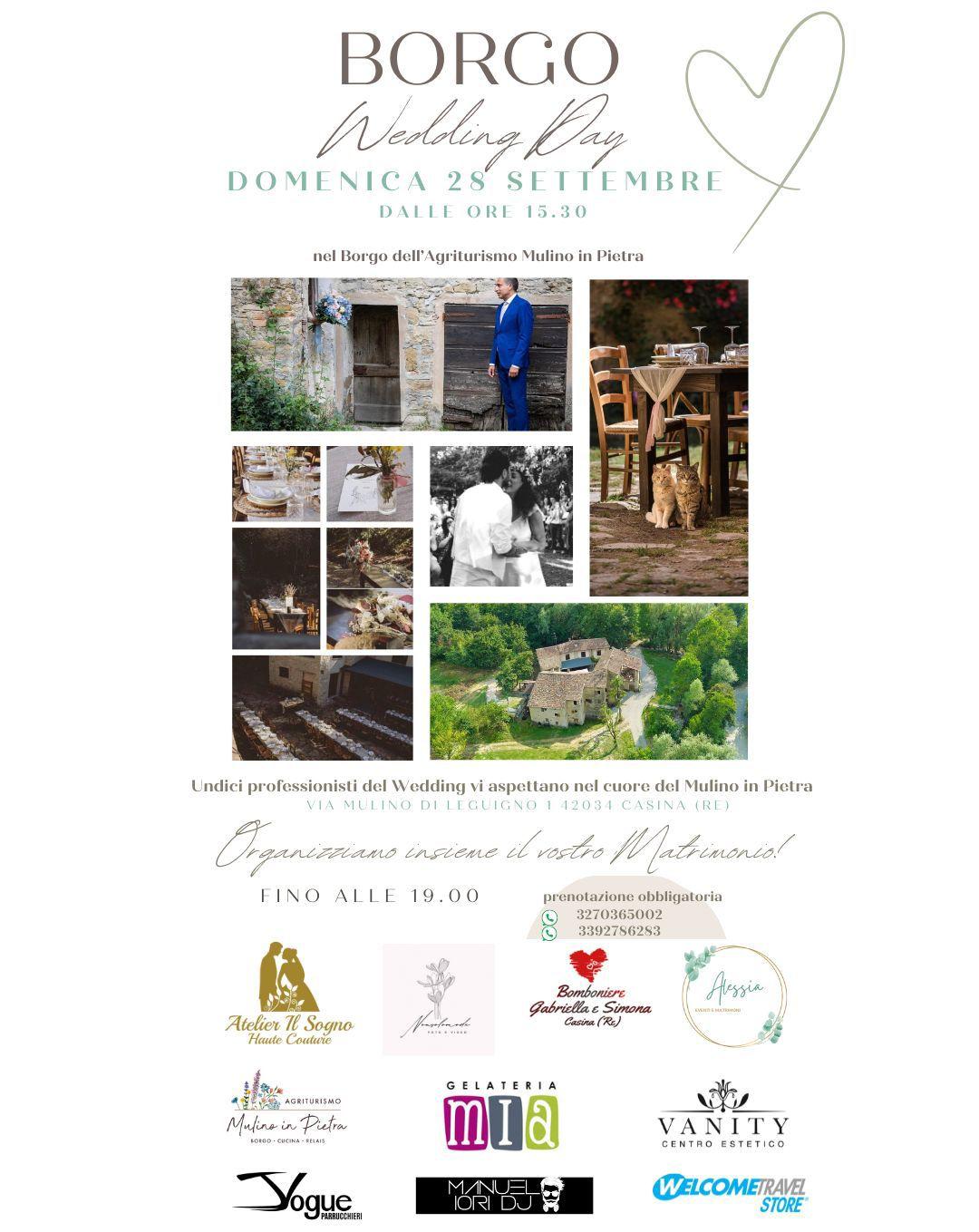 Borgo Wedding Day a Cortogno di Casina: per immaginare le nozze