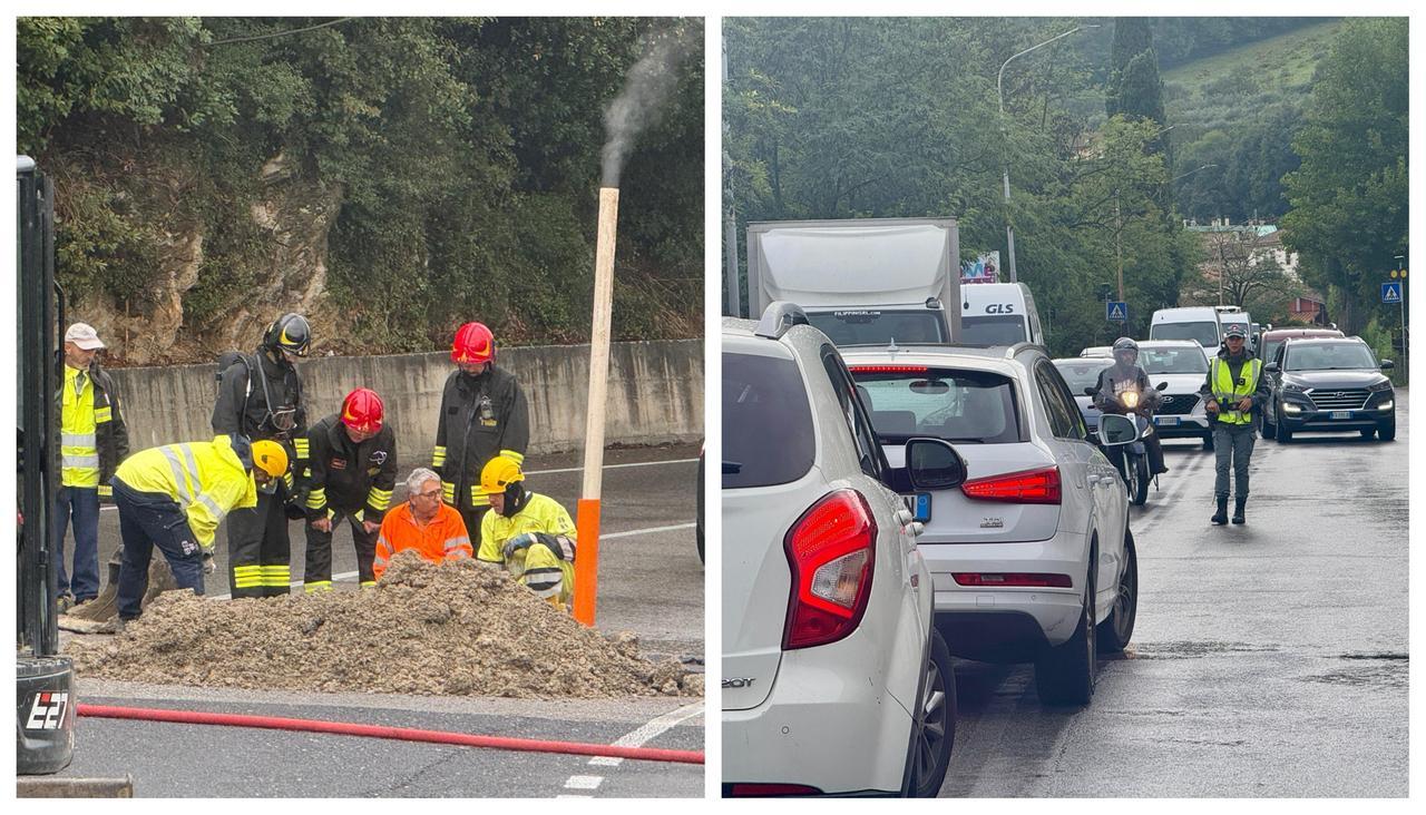 Fuga di gas in Val di Bisenzio, la 325 chiusa e poi riaperta a senso unico: una giornata da incubo