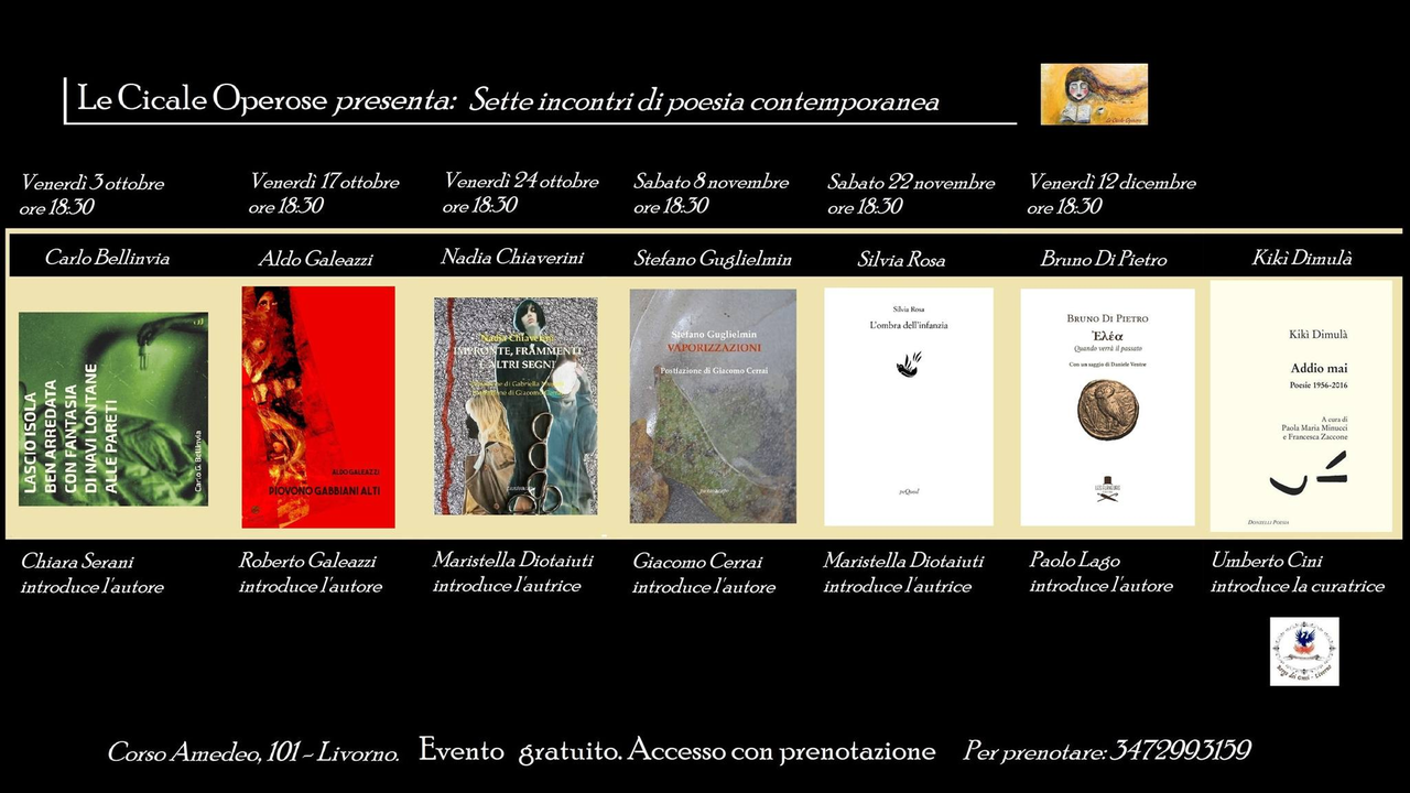 Livorno, tornano le Cicale operose con 7 incontri di poesia: il programma e dove