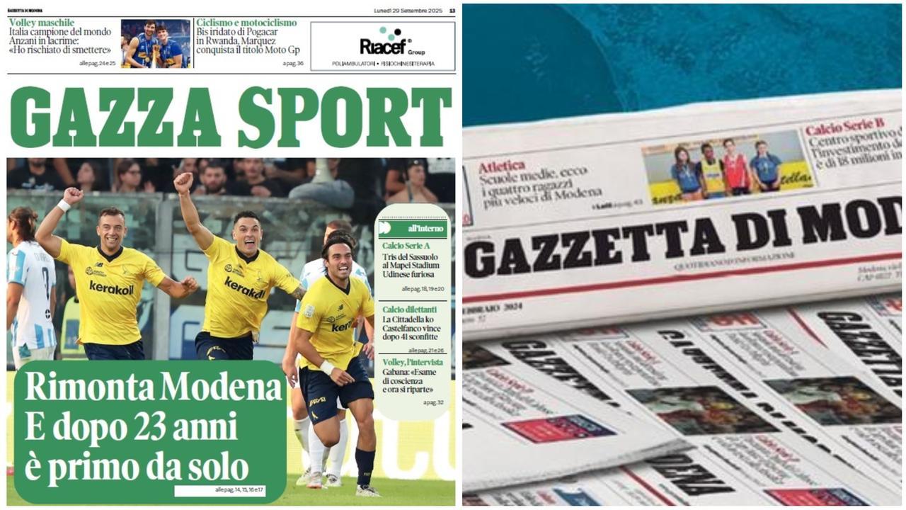 La prima copertina di "Gazza Sport"