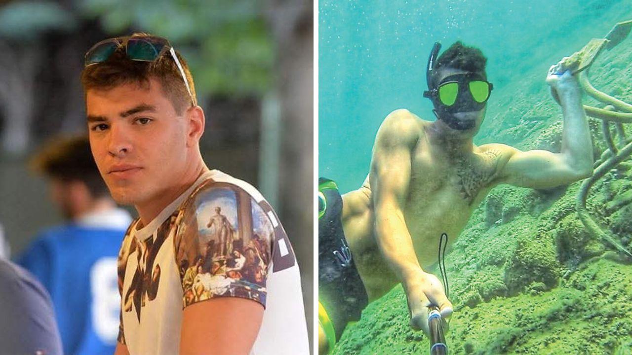 Aaron Ursich, 31 anni, di Trieste e mentre si fotografa sott’acqua