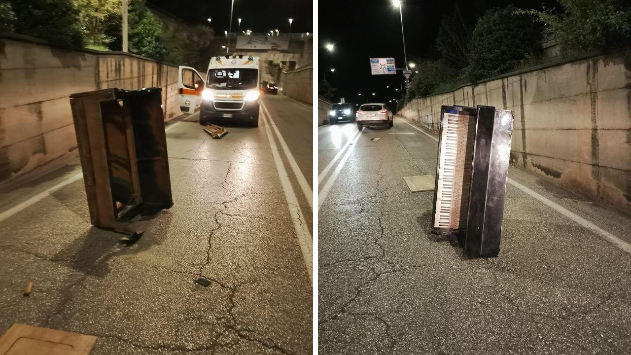 
	Il pianoforte abbandonato (foto da Facebook)

