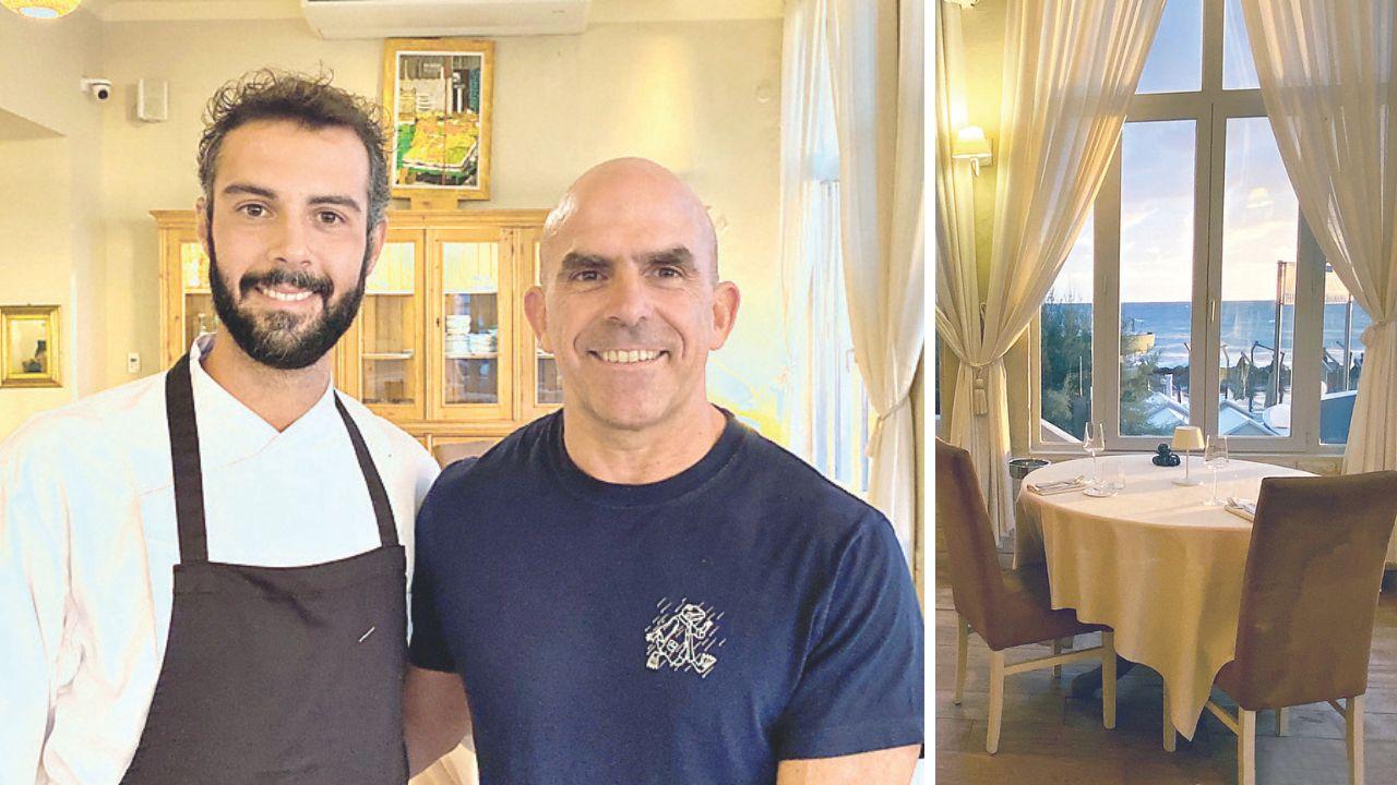 Il titolare del ristorante, Federico Garzelli, con lo chef Samuel Signorini