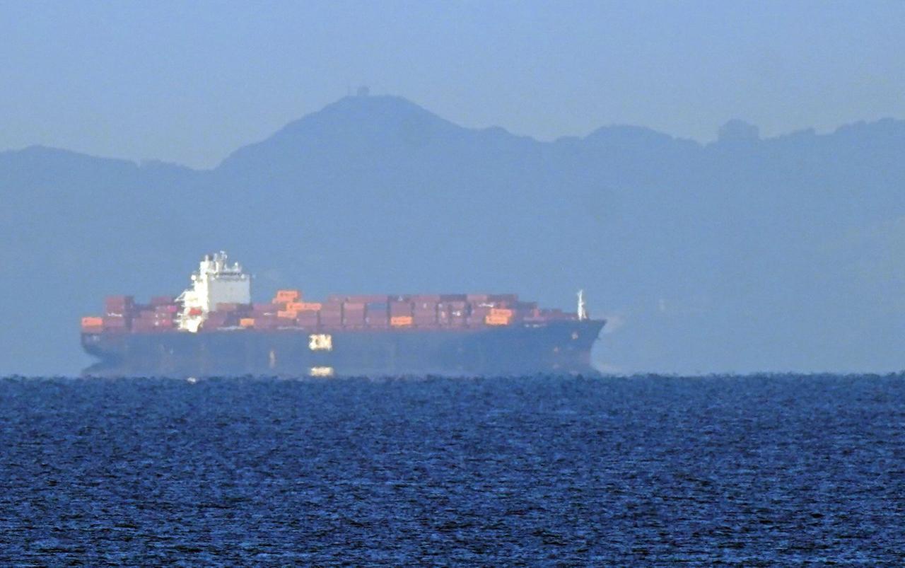 
	La nave nella mattinata del 30 settembre (foto Stick)

