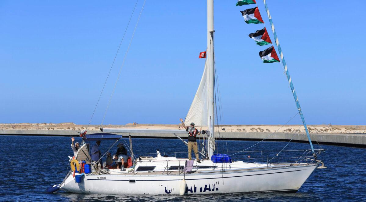 
	Una imbarcazione che fa parte della flotilla (foto Lapresse)

