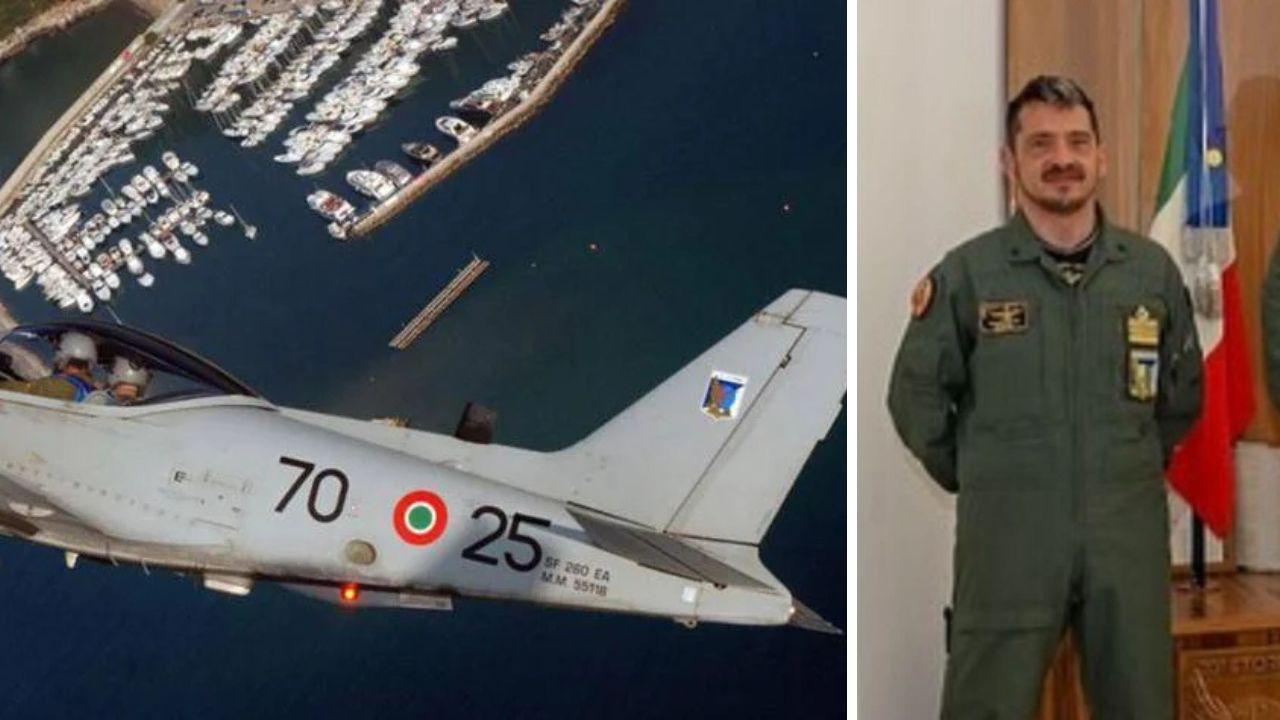
	Un T-260B (Dal sito dell'Aeronautica militare) e il colonnello Mettini

