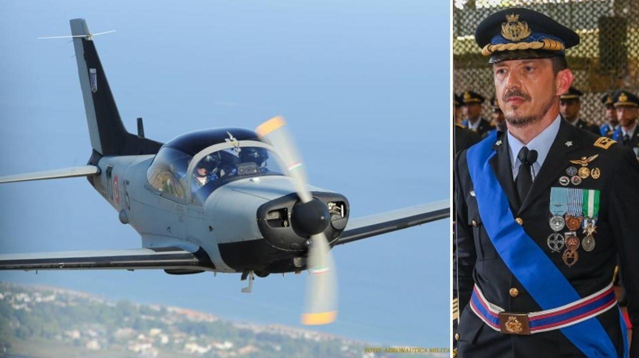 
	L'aereo e il colonnello Mettini (foto Aeronautica da X)

