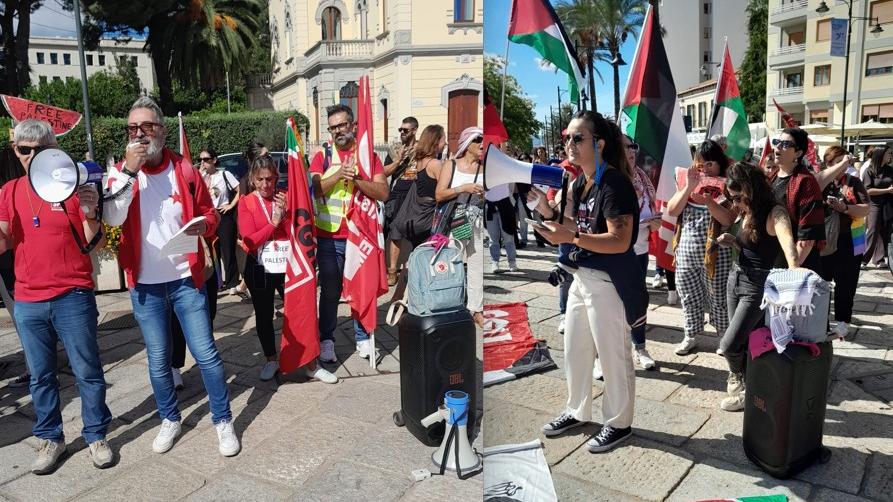 Olbia, in centinaia in piazza per Gaza e la Flotilla: «Palestina libera»