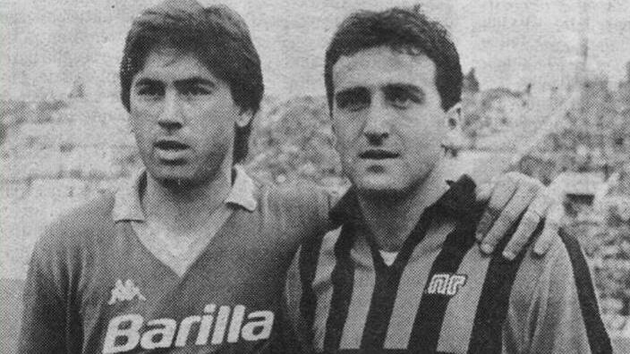 Ancelotti con Paolo Giovannelli (a destra)